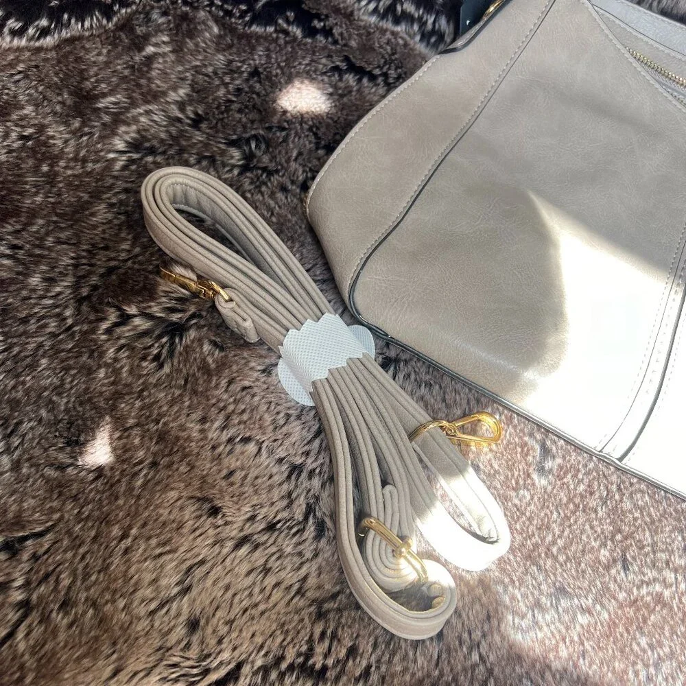 Maxwise Gray Hobo Bag with Adjustable Shoulder Strap
